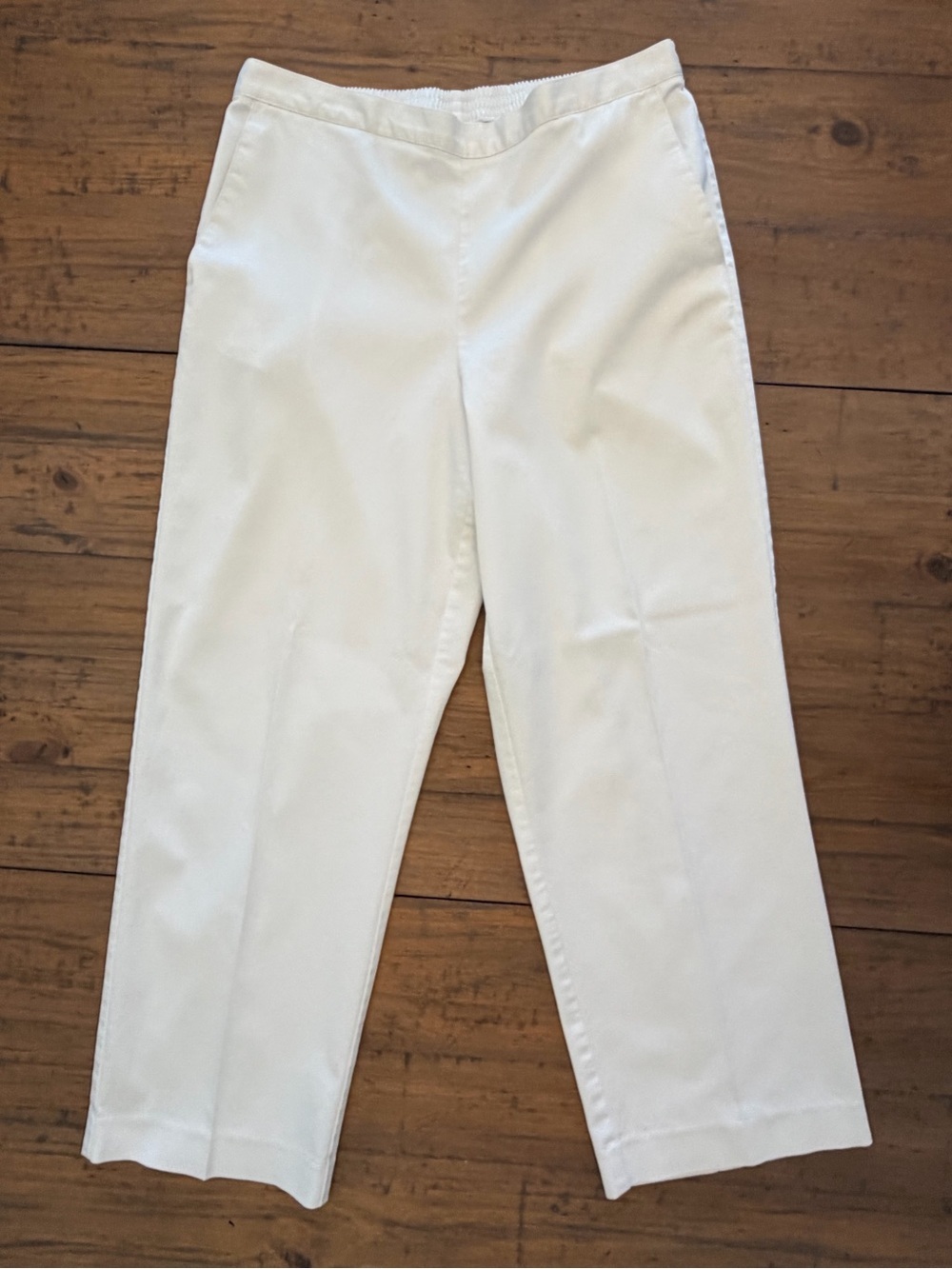 Alfred Dunner White Pull On Ankle Pants Size 14